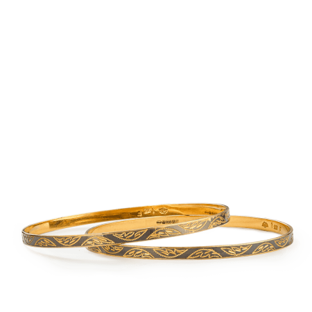 22ct Gold Rhodium Plated Bangles 22ct Gold Rhodium Plated Bangles