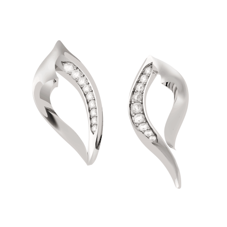 Vinyasa Collection 18ct White Gold Earring