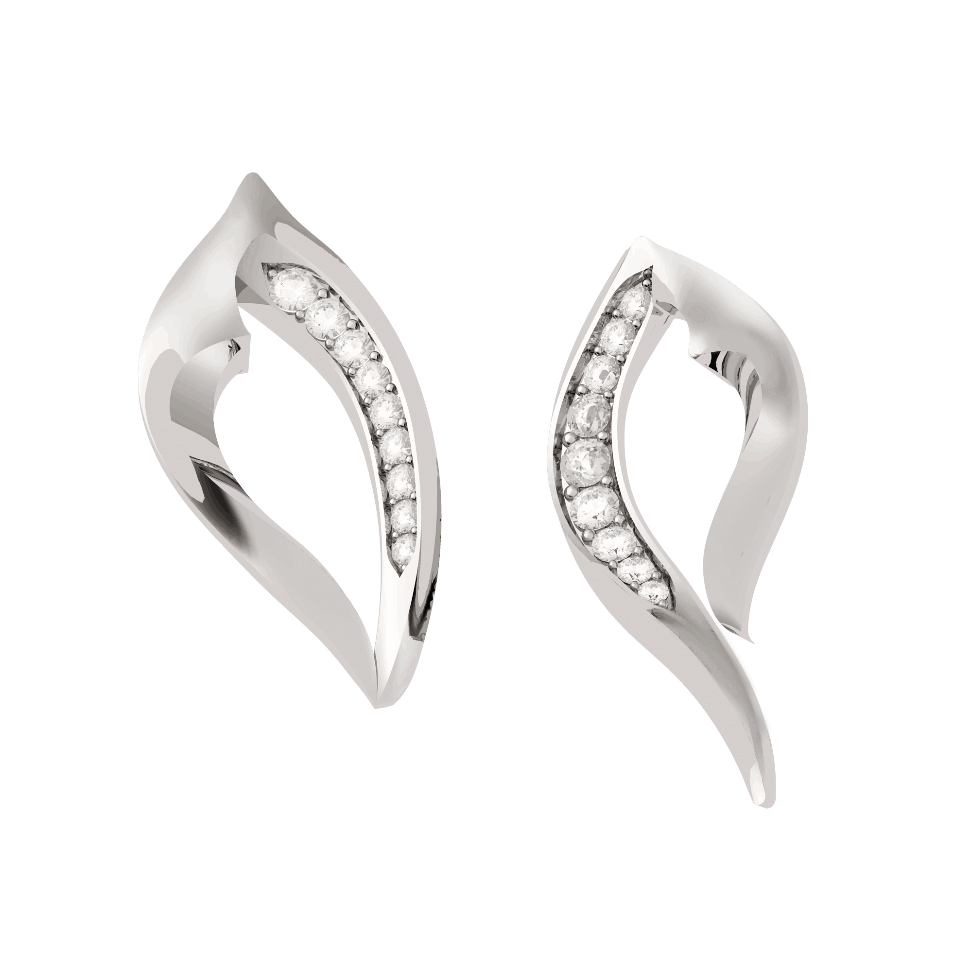 Vinyasa Koleksiyonu 18 Ayar Beyaz Altın Küpe Vinyasa Koleksiyonu 18 Ayar Beyaz Altın Küpe