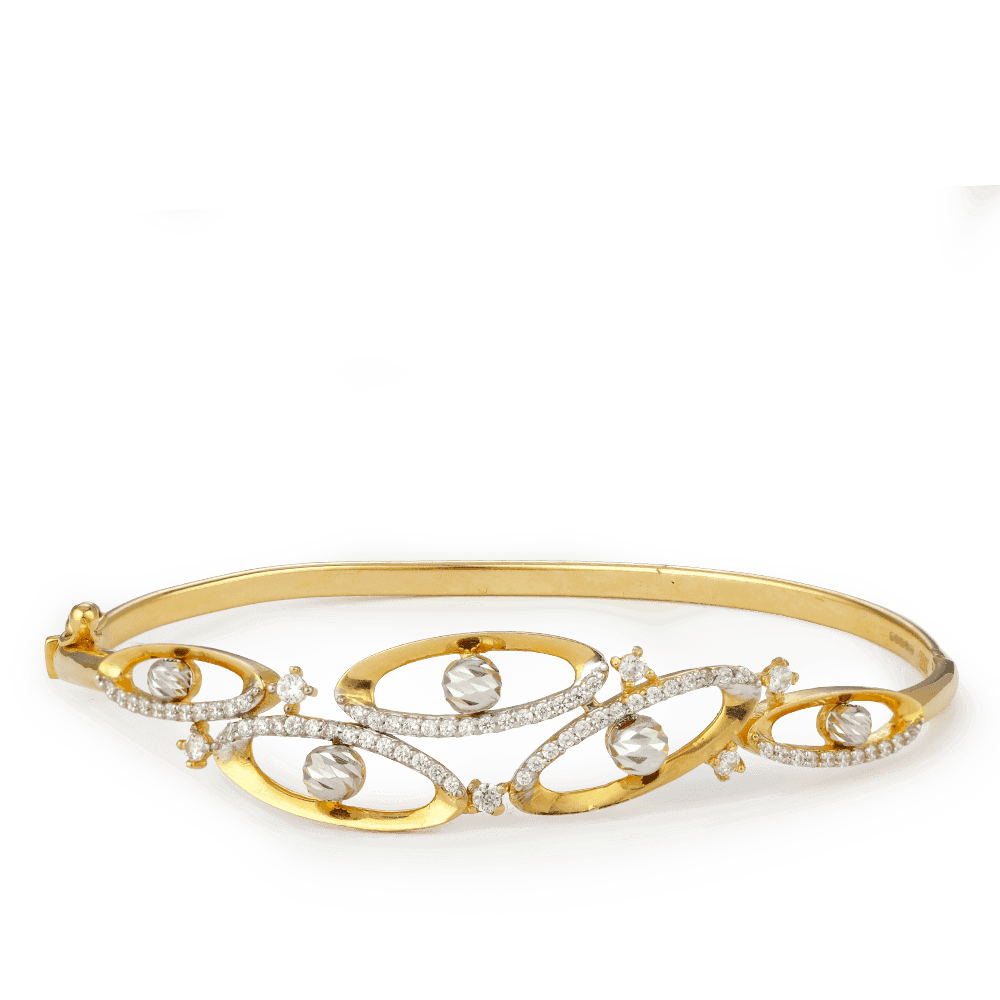 22 ayar altın oval orbit CZ bilezik 22 ayar altın oval orbit CZ bilezik