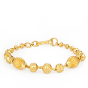 سوار من الذهب عيار 22 قيراط ذهبي بيضاوي الشكل على شكل حرف CZ سوار من الذهب عيار 22 قيراط ذهبي بيضاوي الشكل على شكل حرف CZ