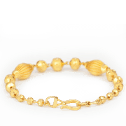 سوار من الذهب عيار 22 قيراط ذهبي بيضاوي الشكل على شكل حرف CZ سوار من الذهب عيار 22 قيراط ذهبي بيضاوي الشكل على شكل حرف CZ