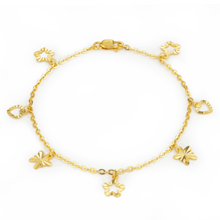 22ct Gold Oval Orbit CZ Bracelet 22ct Gold Oval Orbit CZ Bracelet