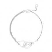 Vinyasa-Armband aus natürlichem Weißgold