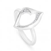 Vinyasa Doğal Beyaz Altın ve Pırlanta İçi Boş Yüzük Vinyasa Doğal Beyaz Altın ve Pırlanta İçi Boş Yüzük