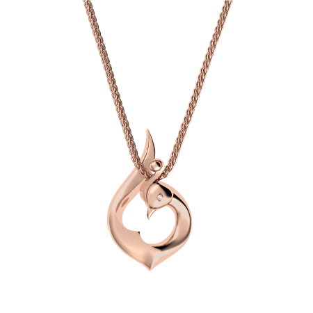 Vinyasa Peacock Pendant in Natural Yellow Gold Vinyasa Peacock Pendant in Natural Yellow Gold