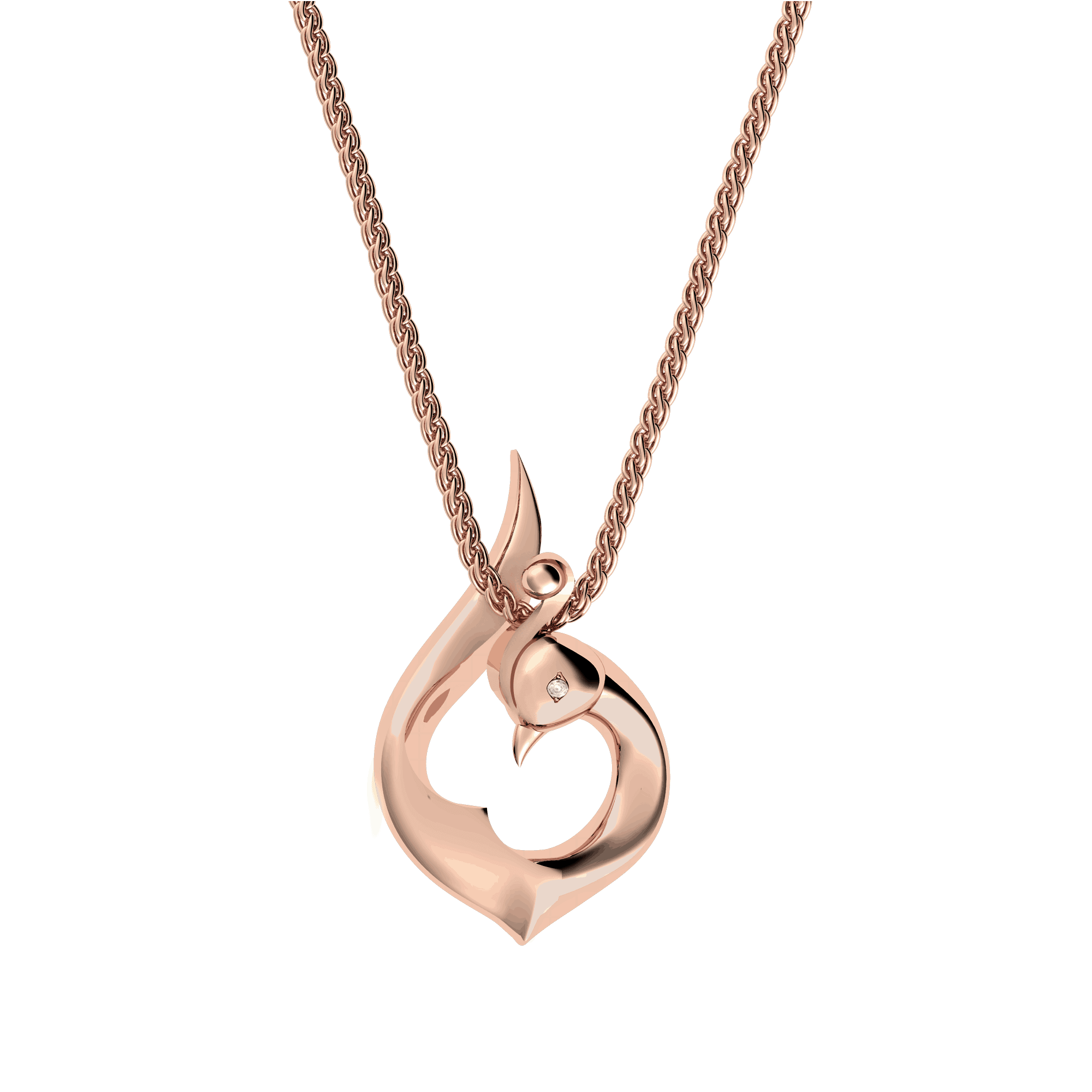 قلادة طاووس فينياسا من الذهب الأصفر الطبيعي قلادة طاووس فينياسا من الذهب الأصفر الطبيعي