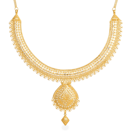 22ct Gold Lattice Jali Bridal Statement Necklace 22ct Gold Lattice Jali Bridal Statement Necklace