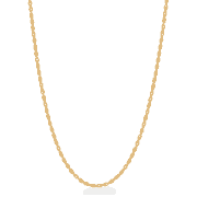 سلسلة حبل من الذهب عيار 22 قيراط 18 بوصة سلسلة حبل من الذهب عيار 22 قيراط 18 بوصة