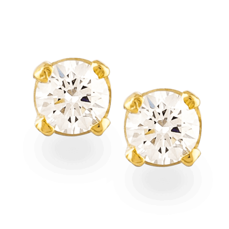 22ct Gold CZ Ear Stud Earring