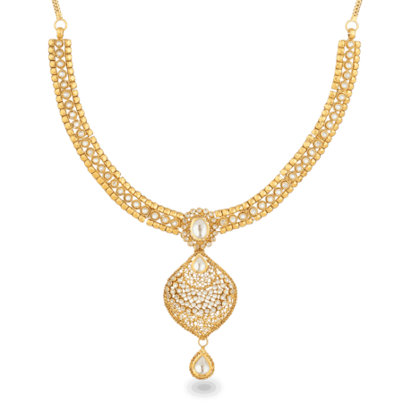 22ct Gold Polki Antique Pendant Necklace 22ct Gold Polki Antique Pendant Necklace