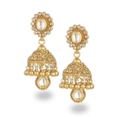 22ct Gold Armari Jhumka Earrings