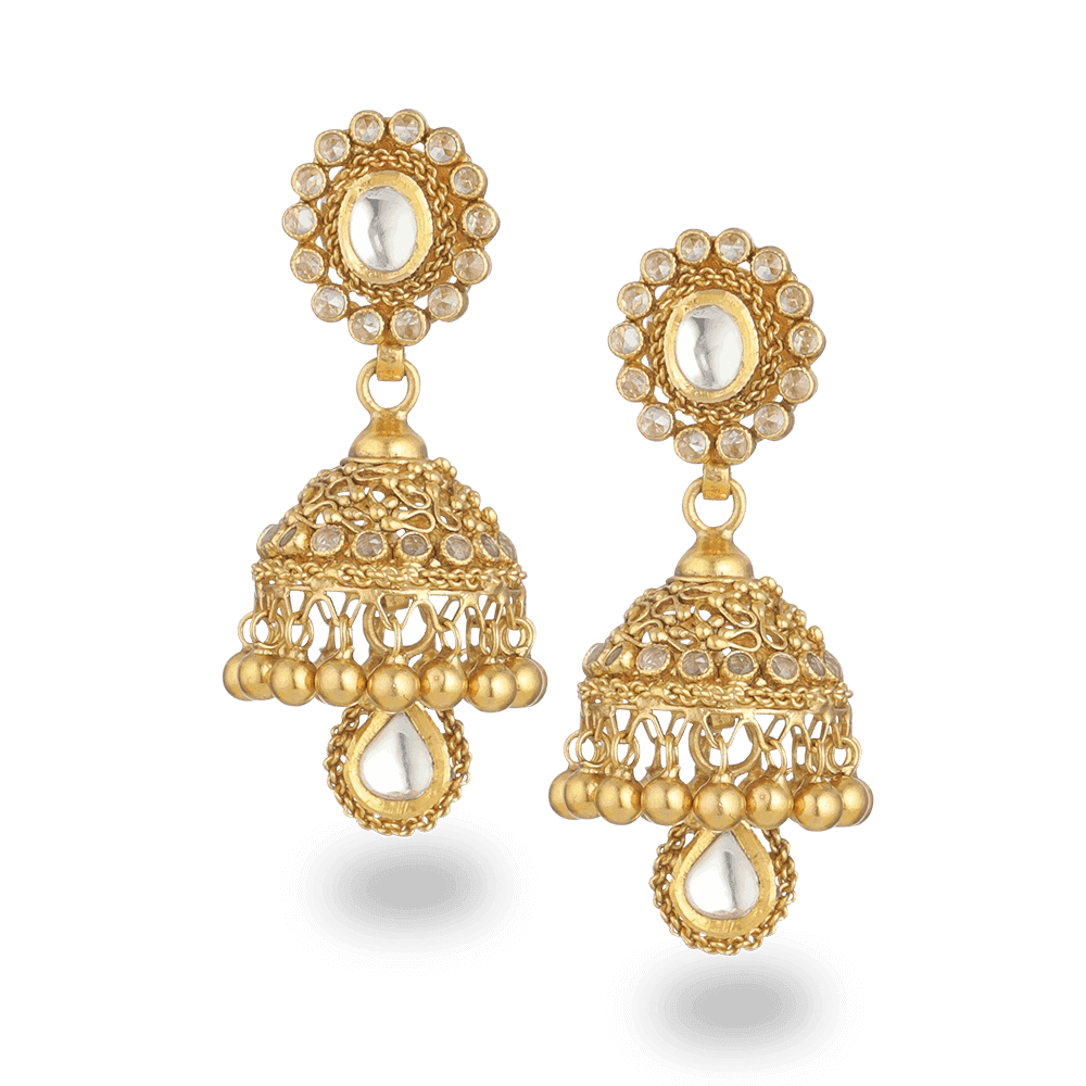 22ct Gold Armari Jhumka Ohrringe 22ct Gold Armari Jhumka Ohrringe