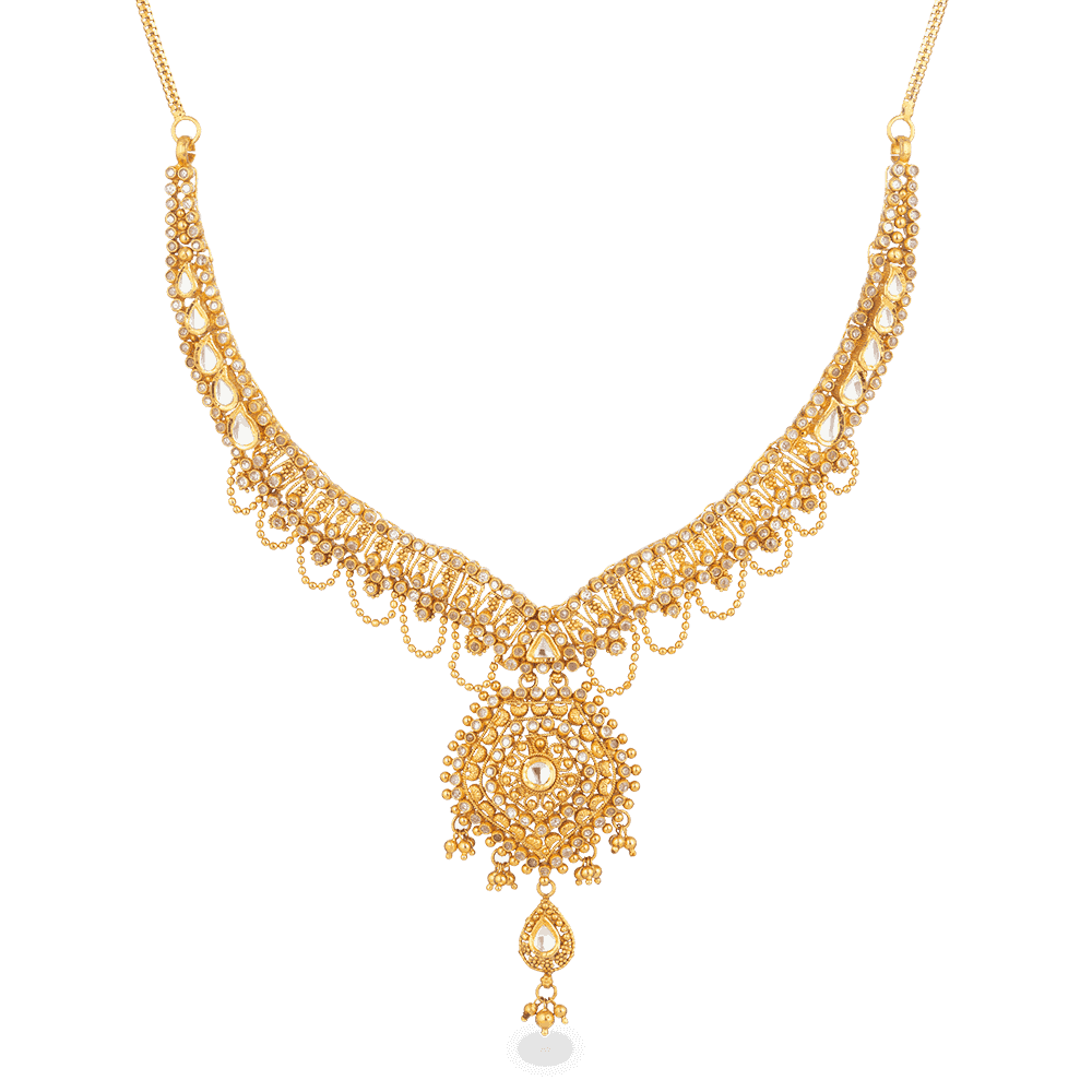 22 ayar altın Kundan Polki gelin kolyesi 22 ayar altın Kundan Polki gelin kolyesi