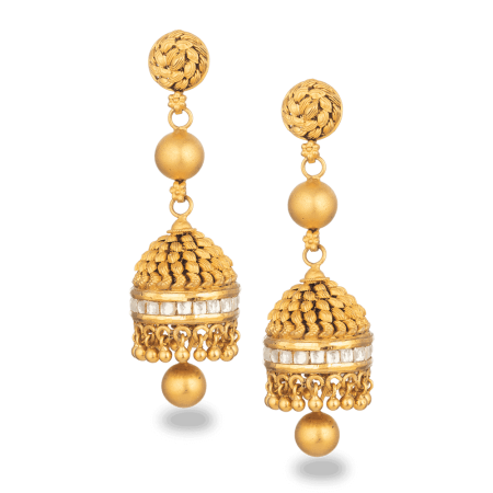 Traditional 22ct Gold Armari Jhumka Earrings Traditional 22ct Gold Armari Jhumka Earrings
