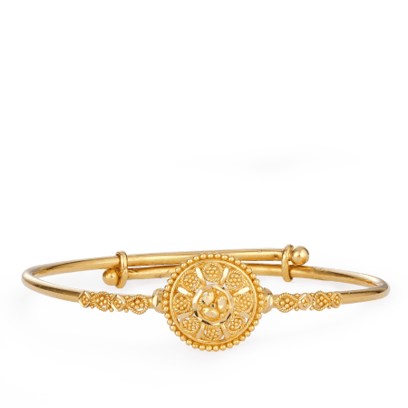 Adjustable 22k Gold Filigree Bangle for Baby Girl Adjustable 22k Gold Filigree Bangle for Baby Girl