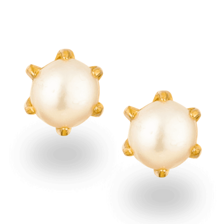 22ct Gold Pearl Ear Stud Earrings 22ct Gold Pearl Ear Stud Earrings
