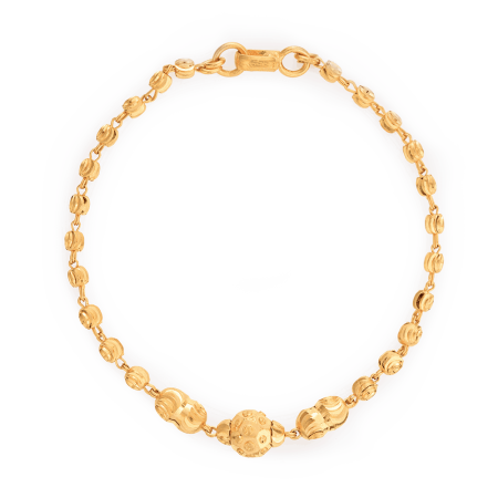 22ct Gold Textured Bead Bracelet 22ct Gold Textured Bead Bracelet