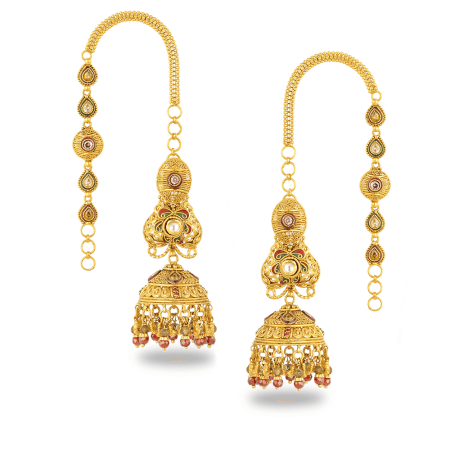 22ct Gold Polki Heavy Earring 30.8 22ct Gold Polki Heavy Earring 30.8