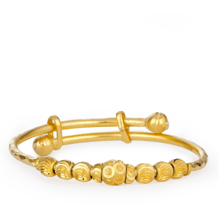 Beaded Baby Bangle in 22ct Gold Beaded Baby Bangle in 22ct Gold