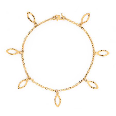 22ct Gold Marquise Charm Bracelet 22ct Gold Marquise Charm Bracelet