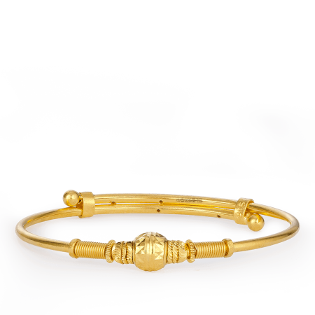 22ct Gold Baby Beaded Adjustable Bangle 22ct Gold Baby Beaded Adjustable Bangle