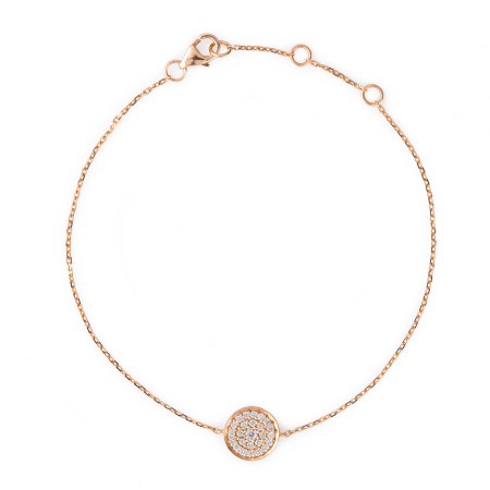 18ct Rose Gold Bracelet with Diamond 18ct Rose Gold Bracelet with Diamond