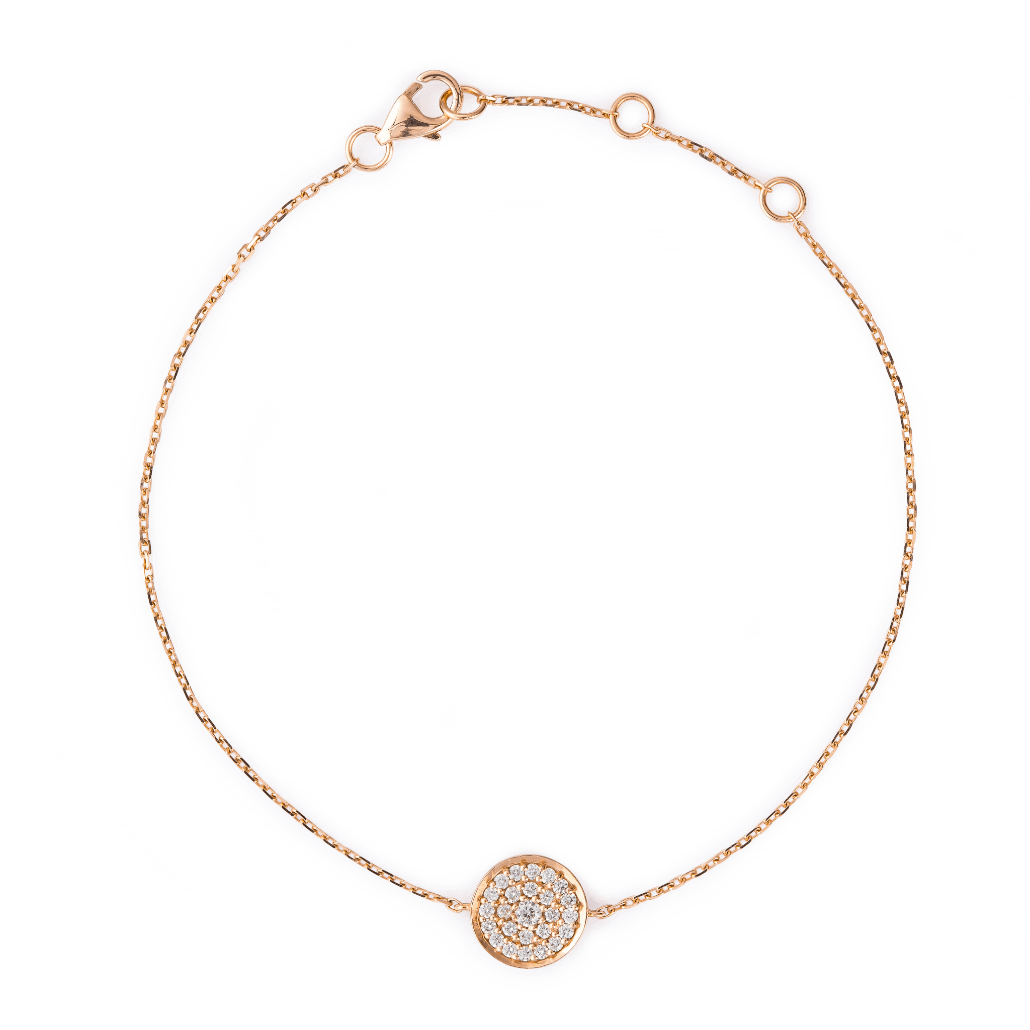 سوار من الذهب الوردي عيار 18 قيراط مع ألماس سوار من الذهب الوردي عيار 18 قيراط مع ألماس