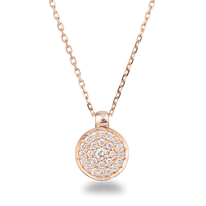 18ct Rose Gold Diamant-Halskette 18ct Rose Gold Diamant-Halskette