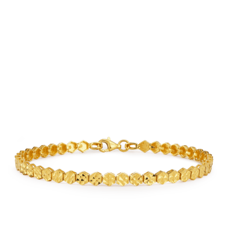 22ct Gold Diamond Cut Beaded Bracelet 22ct Gold Diamond Cut Beaded Bracelet