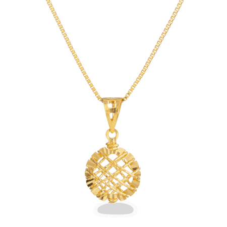 22ct Round Shaped Gold Pendant