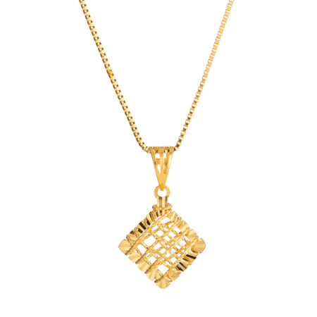 22ct Gold Geometric Lattice Pendant