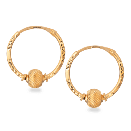 22ct Gold Hoop Earrings. 22ct Gold Hoop Earrings.