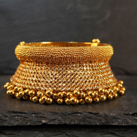 22ct Gold Bridal Cuff Bangle | Diya Collection