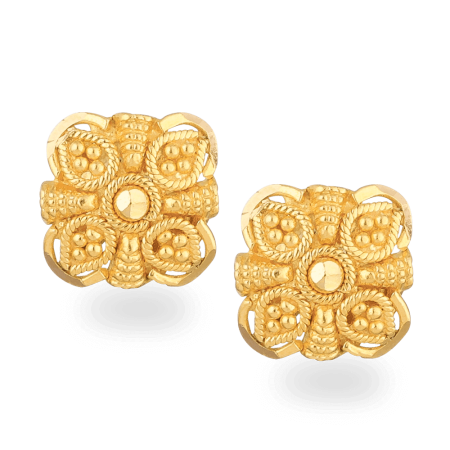 22ct Gold Jali Stud Earrings 22ct Gold Jali Stud Earrings
