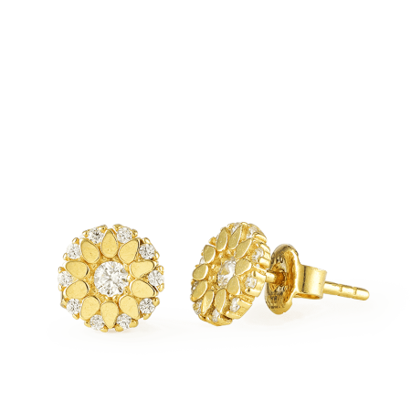 22ct Floral Gold Stud Earrings 22ct Floral Gold Stud Earrings