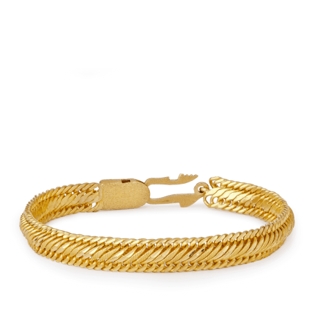 22ct Gold Flat Curb Chain Bracelet – Men’s 22ct Gold Flat Curb Chain Bracelet – Men’s