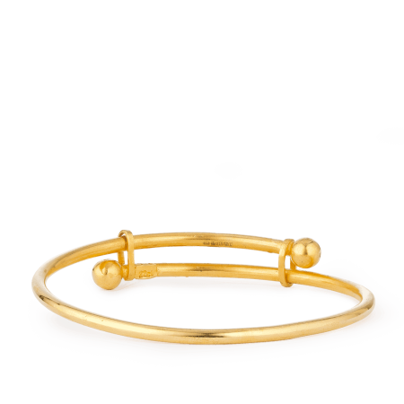 22ct Gold Baby Adjustable Plain Bangle