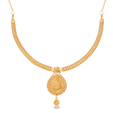 22ct Gold Bridal Necklace in Filigree Design