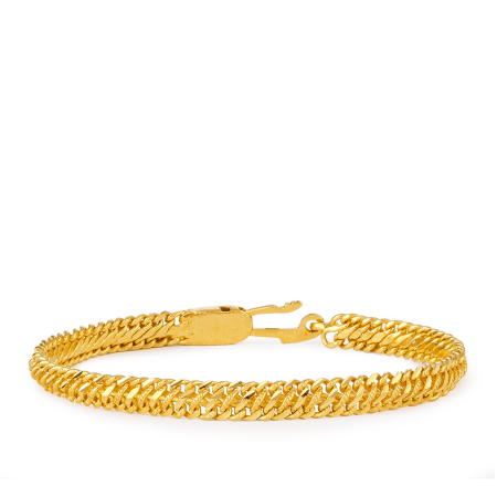 22ct Gold Curb Chain Men's Bracelet 22ct Gold Curb Chain Men's Bracelet