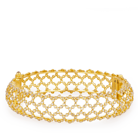 Diya 22ct Gold Uncut Polki Diamond Kada Bangle Diya 22ct Gold Uncut Polki Diamond Kada Bangle