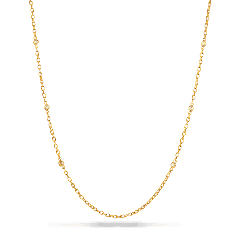 Diya 22ct Gold Bridal Chain With Uncut Polki Diamonds Diya 22ct Gold Bridal Chain With Uncut Polki Diamonds