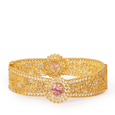 Anusha 22ct Gold Polki Bangle Kada Anusha 22ct Gold Polki Bangle Kada