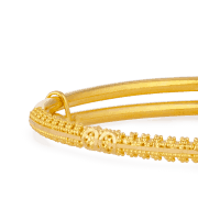 22ct Gold Baby Bangle – Adjustable with Trio Motif Design