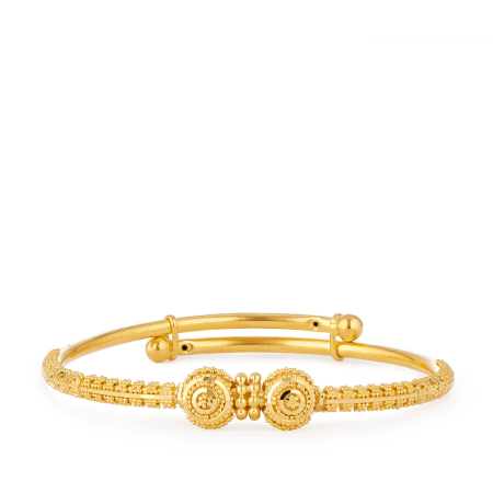 22ct Gold Adjustable Baby Bangle – Jali Filigree Design 22ct Gold Adjustable Baby Bangle – Jali Filigree Design