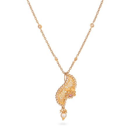 Anusha 22ct Gold Pendant with Polki Stones Anusha 22ct Gold Pendant with Polki Stones