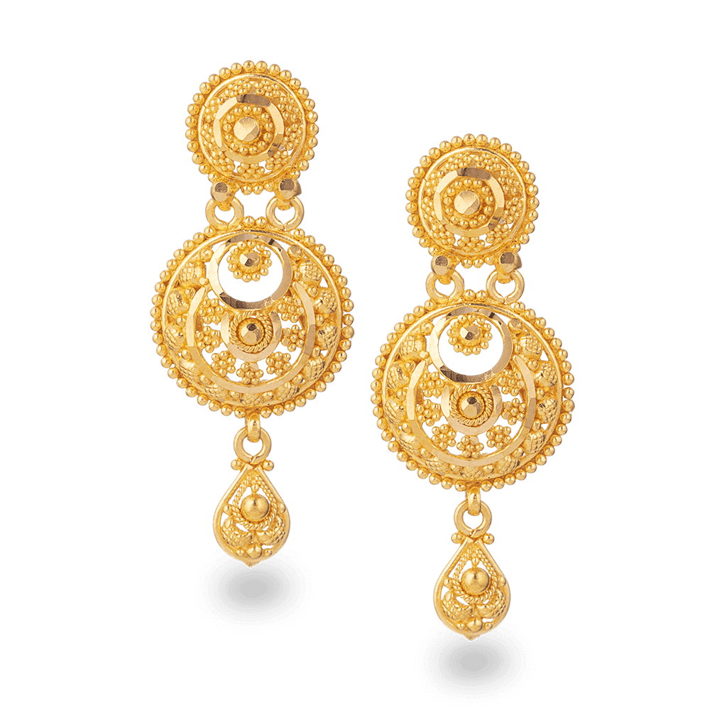 22ct Gold Brautohrring in feinem Filigran Design 22ct Gold Brautohrring in feinem Filigran Design