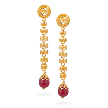 22ct Gold Stacked Link Drop Earrings 22ct Gold Stacked Link Drop Earrings