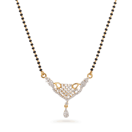 22ct Gold Mangalsutra with CZ Stones Pendant 22ct Gold Mangalsutra with CZ Stones Pendant