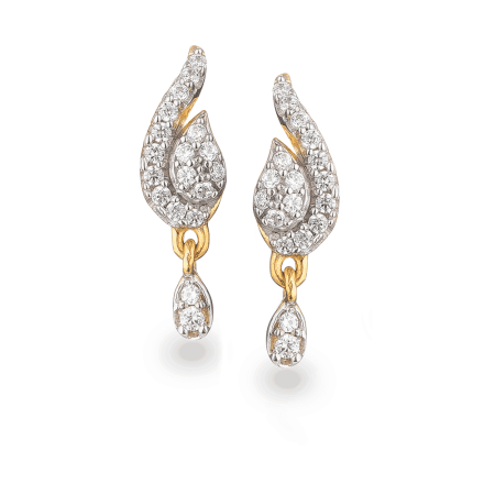 22ct Gold Tear-Drop CZ Stud 22ct Gold Tear-Drop CZ Stud
